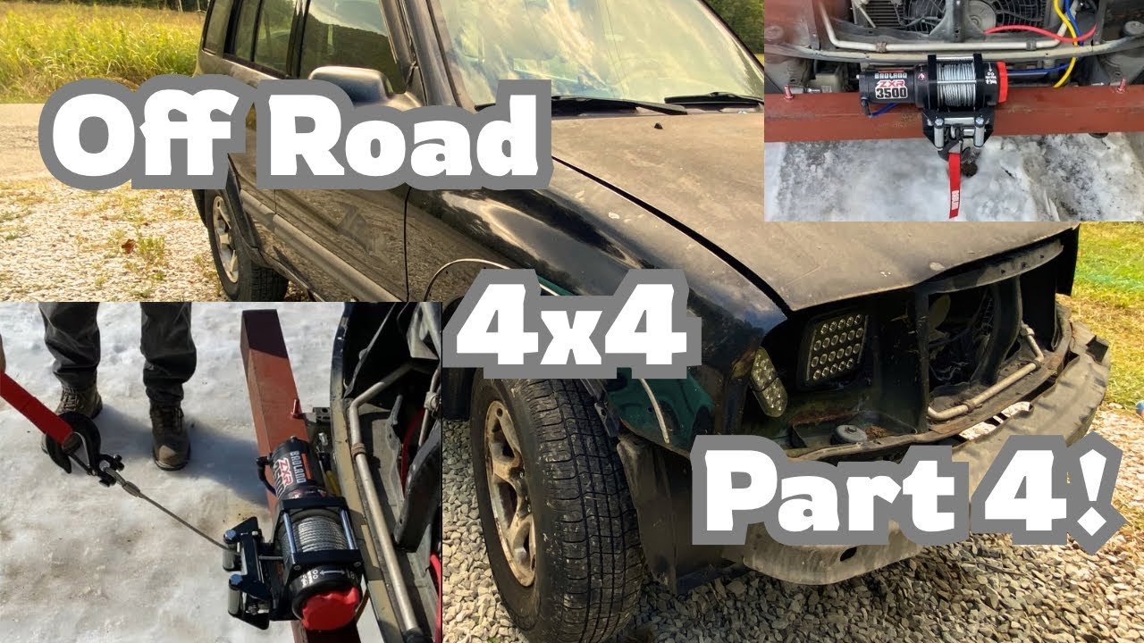 Installing Harbor Freight Winch on the Tracker 4x4 - YouTube