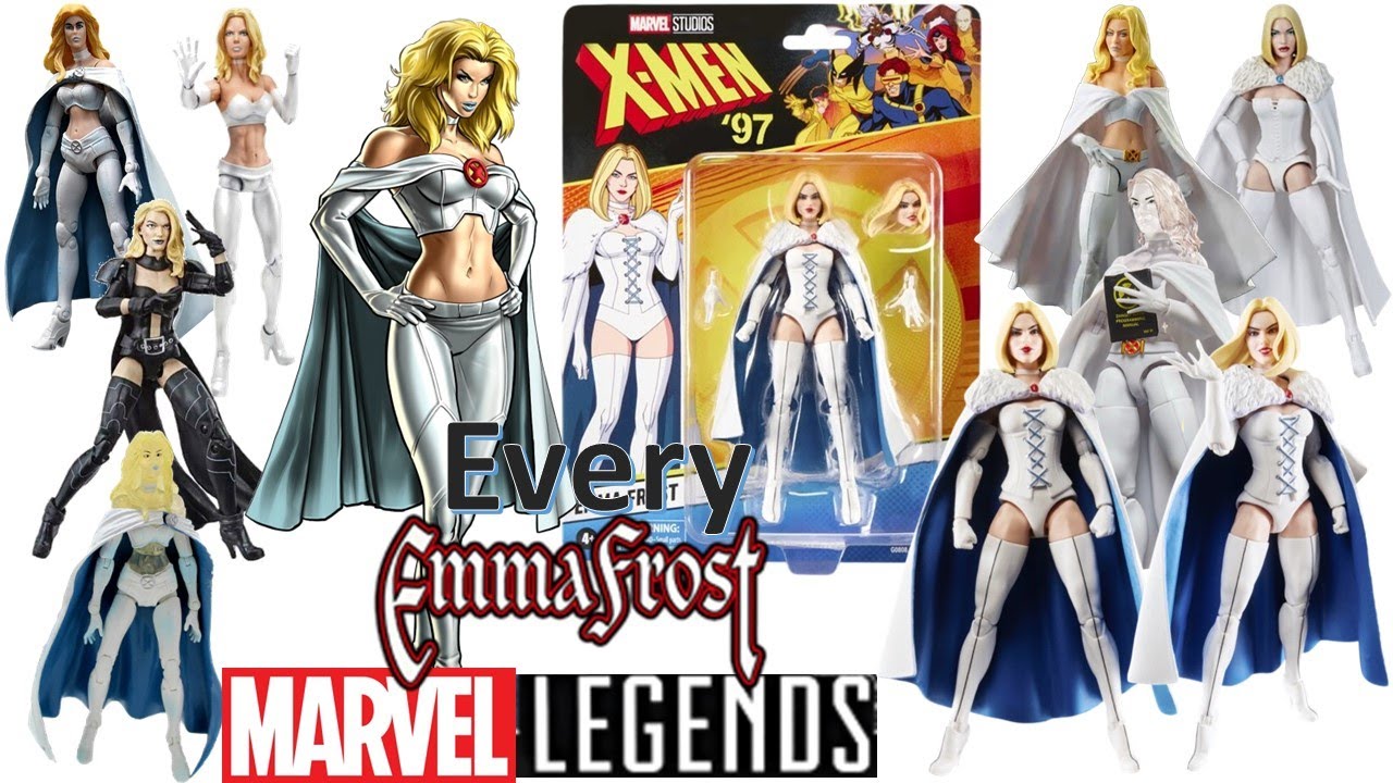 Every Marvel Legends Emma Frost Toybiz and Hasbro Comparision X