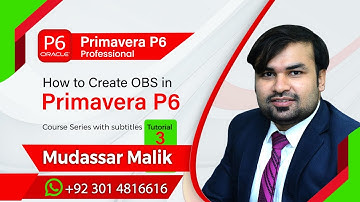 How to create OBS in Primavera P6 I Primavera Tutorial IHow to Define OBS in Primavera I What is OBS