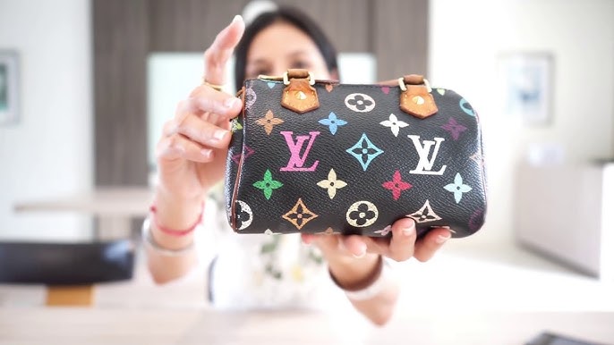 Louis Vuitton Black Monogram Multicolor Mini Speedy HL Bag