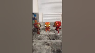 Recreating The Three Spiderman Meme with Iron Man Funko Pops #shorts
