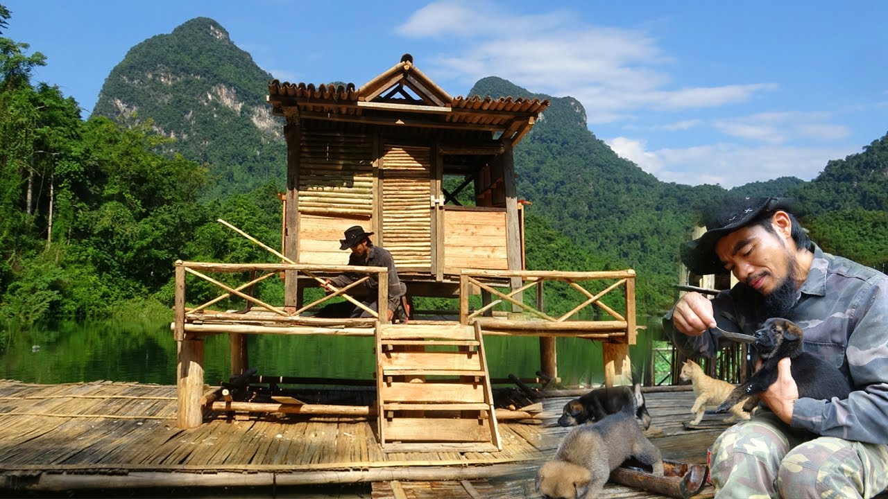 Complete 360 ​​degree rotating house. The puppies are getting cuter and cuter