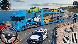 Police Car Transport Truck – 最強ポリスカー輸送トラック シミュレーター Gameplay | Android screenshot 1