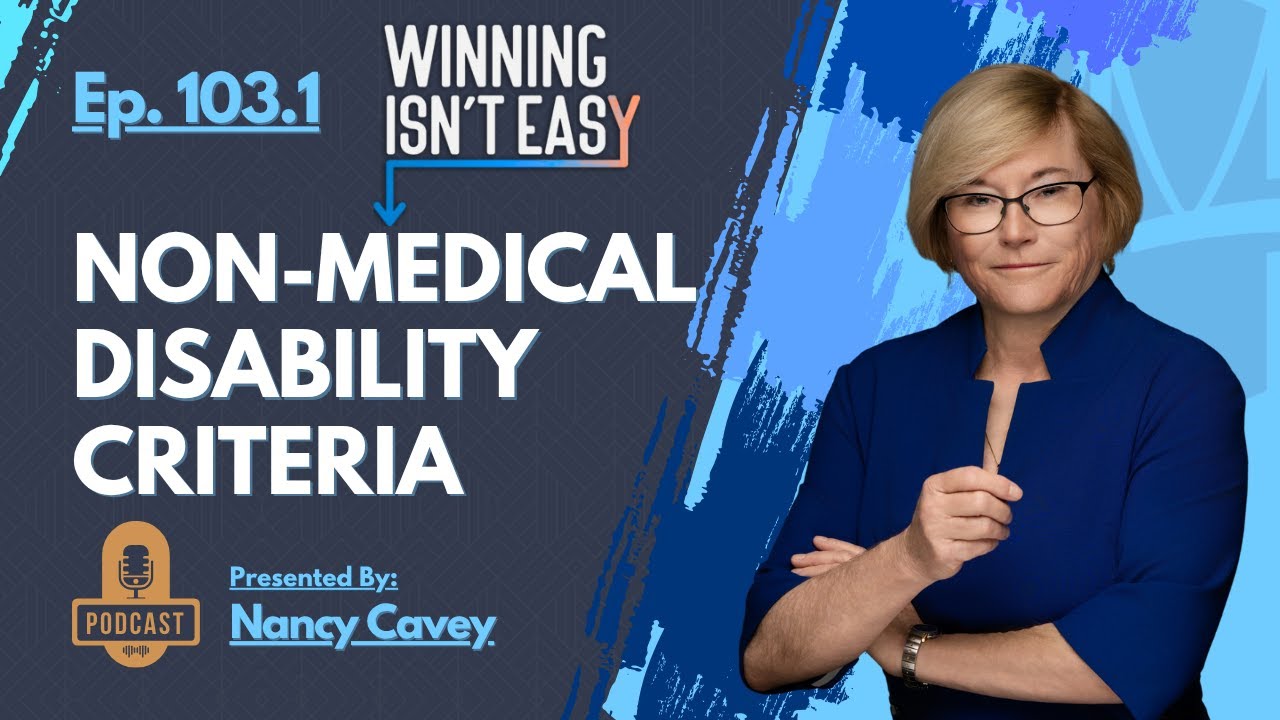 SS WIE 103.1 — Важные моменты, которые необходимо понимать о критериях нетрудоспособности, не свя...