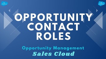 Opportunity Contact Role | Opportunity Management | Sales Cloud | Salesforce