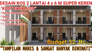 DESAIN KOS KOSAN 2 LANTAI 4 X 6 M SUPER LENGKAP || Kamar Mandi Dalam, Dapur, T Mencuci & Jemuran DESAIN KOS KOSAN 2 LANTAI 4 X 6 M SUPER LENGKAP || Kamar Mandi Dalam, Dapur, T Mencuci & Jemuran