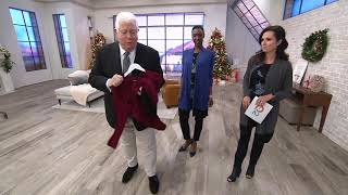 Dennis Basso Colorblocked Soft Touch Long-Sleeve Duster on QVC screenshot 3