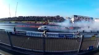 Fiat 126 maluch v8 Drag race @ santa pod raceway