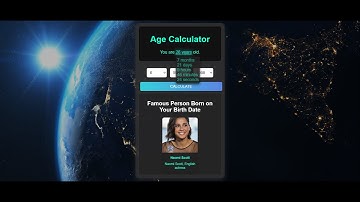 Build Your Own Age Calculator!💻 GitHub Code (HTML, CSS & JS)  Inside 🚀