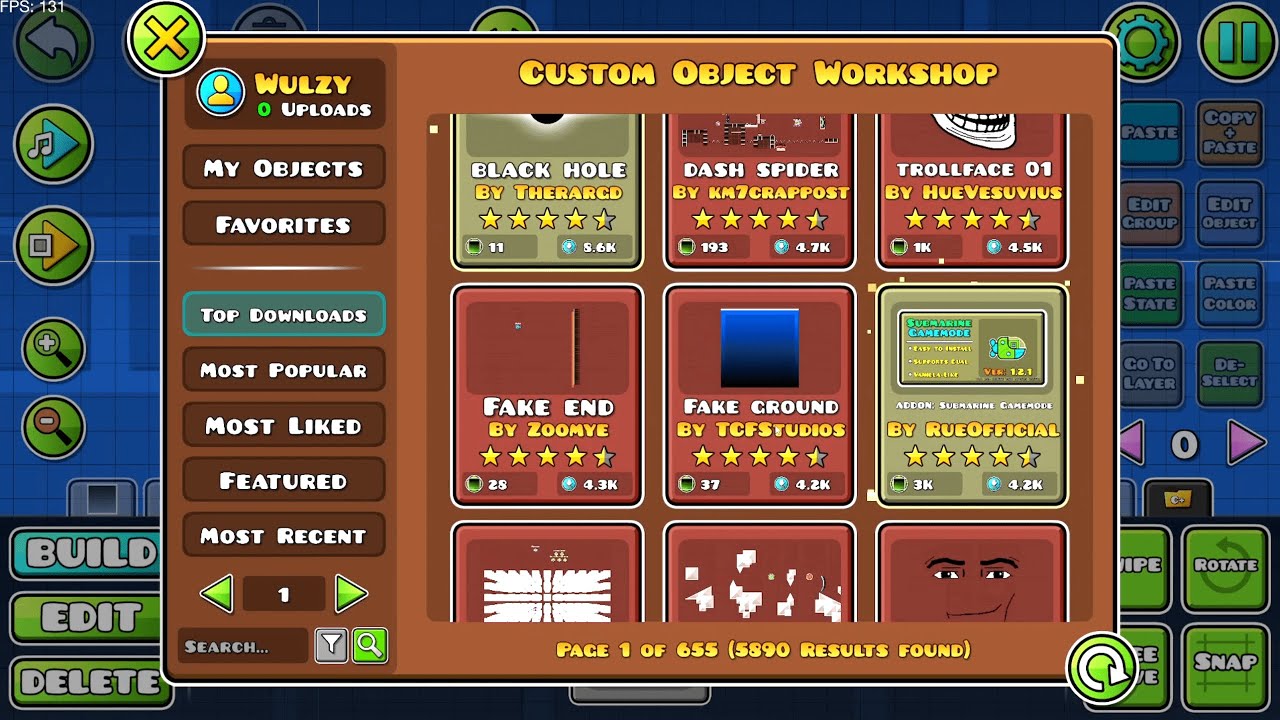 Wulzy tries the object workshop mod