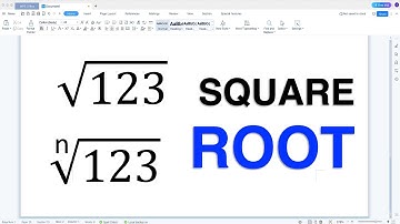 Hoe je een vierkantswortel in WPS invoert