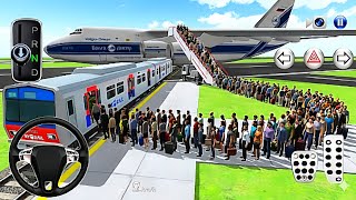 Airport to Metro Transfer Chaos 🚆✈️ | Massive Crowd Boarding Train | Realistic Simulation screenshot 5