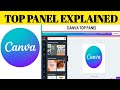 Canva complete course for beginners  canva editor top panel explained  canva design tutorial