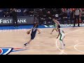 Aleksej pokusevski dunks so hard that he injured his knees  march 27  celtics vs thunder