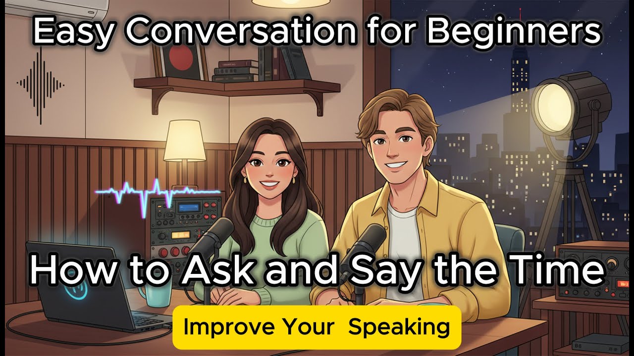 Basic English Conversation ⏰ Ask and Say the Time Confidently (Beginner ESL)