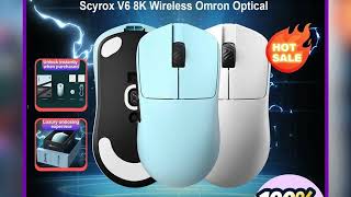 A Must-Have Product V6 Gaming Mouse, Pixart 3950, Omoron Switches, Web Based Software, 8K