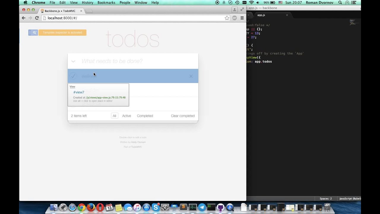 Demo: Component Inspector Backbone version - YouTube