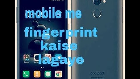 How to add android fingerprint in coolpad note 5 hindi mobile