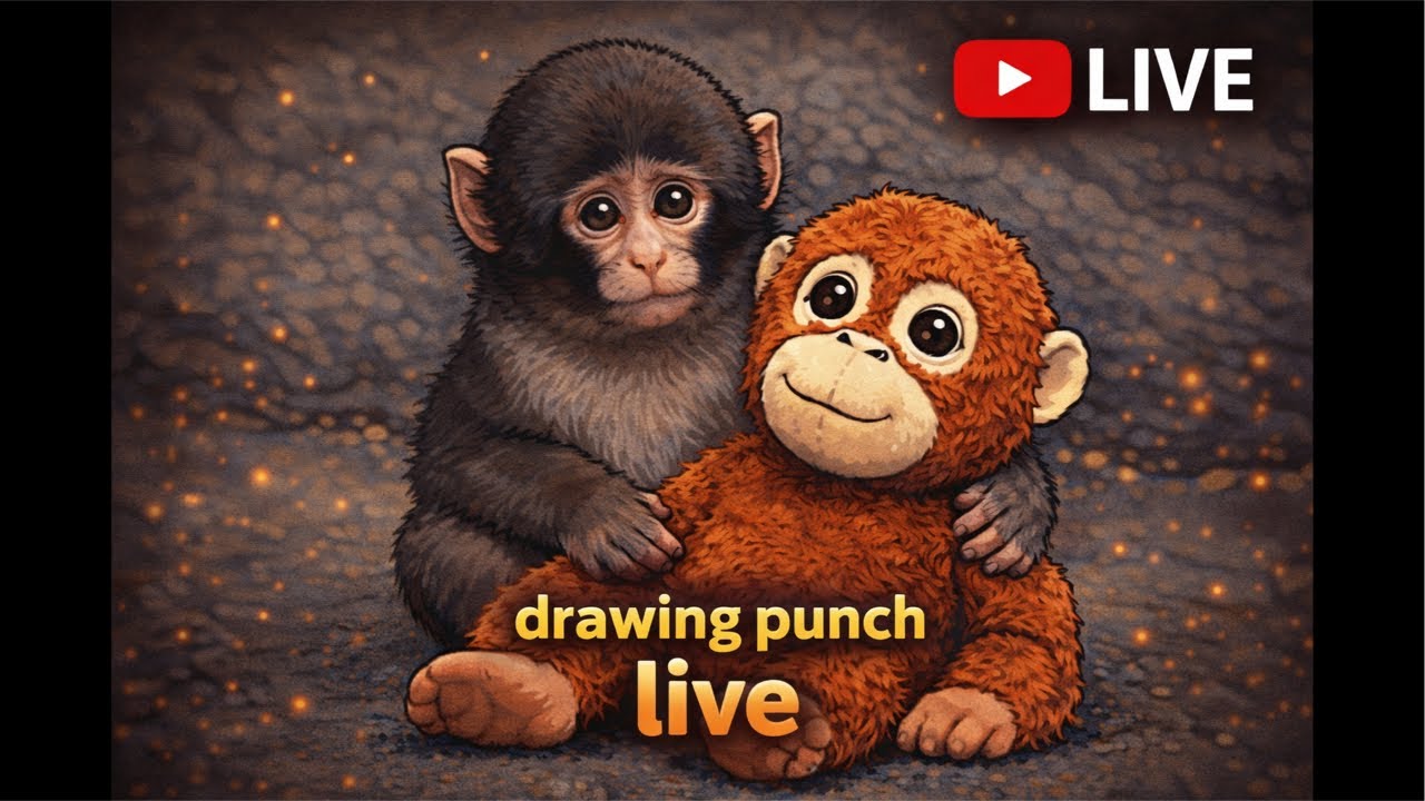 LIVE Drawing: Illustrating Japan’s Viral Cute Monkey 🐒And Playing Chess♟️#shortslive #digitalart