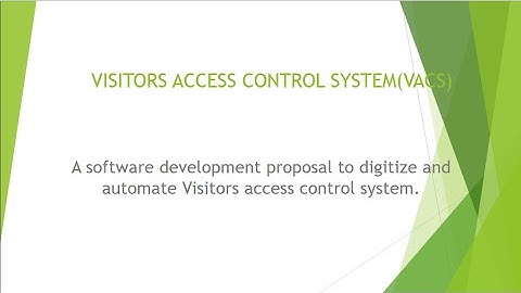 Visitors Access Control System(VACS)