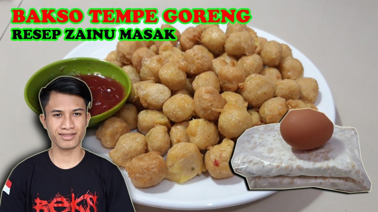  Olahan tempe dan telur  jadi bakso tempe  goreng enak 