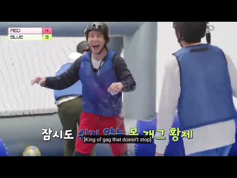 Hobi defended the goal, but then the ball bounced on Jimin's helmet & it went back in lmao 🤣 #RunBTS