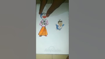 Chota bheem and doraemon face exchange 😂 || #funny #viral #shorts