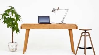 Home Office Table in Solid Oak KON screenshot 5