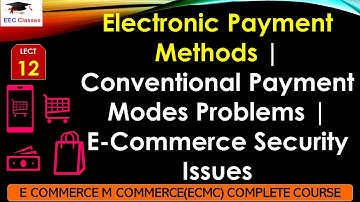 L12: Electronic Payment Methods | Conventional Payment Modes Problems | E-Commerce Security Issues
