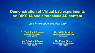 Live Interaction : Demonstration of Virtual Lab Experiments on DIKSHA and ePathshala AR Content screenshot 5