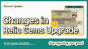 Tree of Savior Stop Upgrading your Gems (KTOS Patch 20210916) Holy Relic, Res Sacrae, Magenta, Cyan