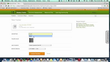 How to Create a Tracker from a Curriculum Map
