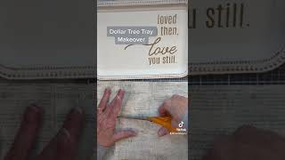 Dollar Tree silver tray makeover