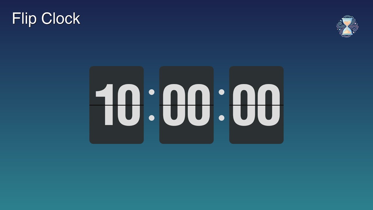 10 Hour Timer ⏱️ Ocean Twilight Flip Clock | Ultimate timer Timer ...