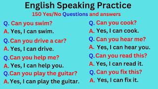 150 Common Yes OR No Questions for English Speaking Practice With Answers