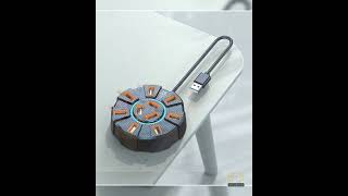 10-Port USB 2.0 Hub with RGB Lighting | 1-to-10 Splitter for Mouse/Keyboard/HDD | 5V 2A Type-C Po...
