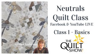 Alex Anderson LIVE - Neutral Quilts Class #1 - Basics