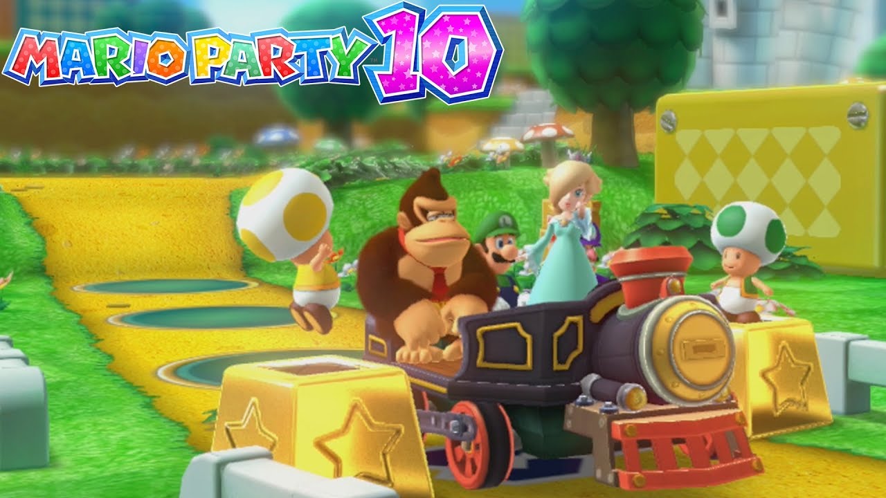 Mario Party 10 - Donkey Kong vs Waluigi vs Luigi vs Rosalina - Mushroom Park gameplay #12