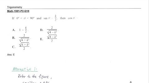 CE 1981 Math paper II Q18