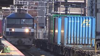EF210-307牽引貨物列車　大久保駅通過