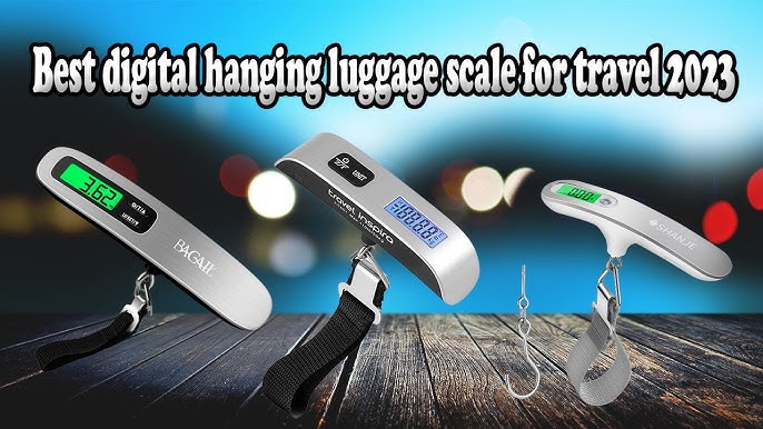 Fosmon Digital Luggage Scale, 110 LB Stainless Steel Hanging Handheld  Travel Scale with Tare Function - Silver