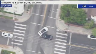 Armed robbery suspect leads high-speed police chase across Los Angeles