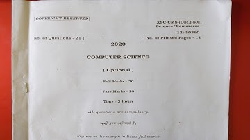 Computer 12th 2020 JAC QUESTIONS PAPER || JAC Board Class 12 ||#computer_question_2020 #jac_board