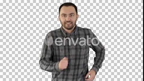 Running Man in Casual, Alpha Channel | Stock Footage - Envato elements