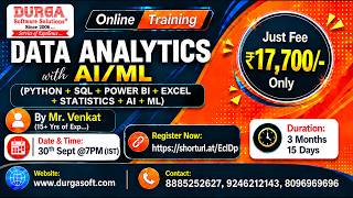 DATA ANALYTICS with AI/ML Online Training @ DURGASOFT