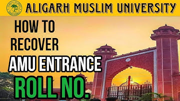 how to recover amu entrance roll no #amu #admitcard #amu_entrance_exam_2023