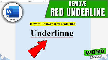 How to Remove Red Underline in MS Word - Quick & Easy Tutorial