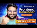 Frontend Developer Job at GoodSpace AI (Remote) | React / Next.js | 0–3 Years | ₹6–9 LPA