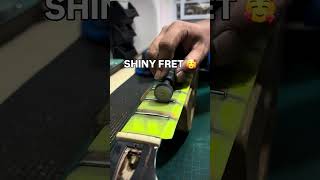 Achieving shiny guitar frets improves playability, making bends smoother and removing string noise