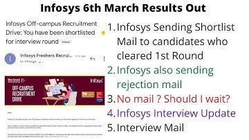 Infosys 6th March 2022 Exam Results Out | Infosys Interview Invite to Shortlisted Candidates |